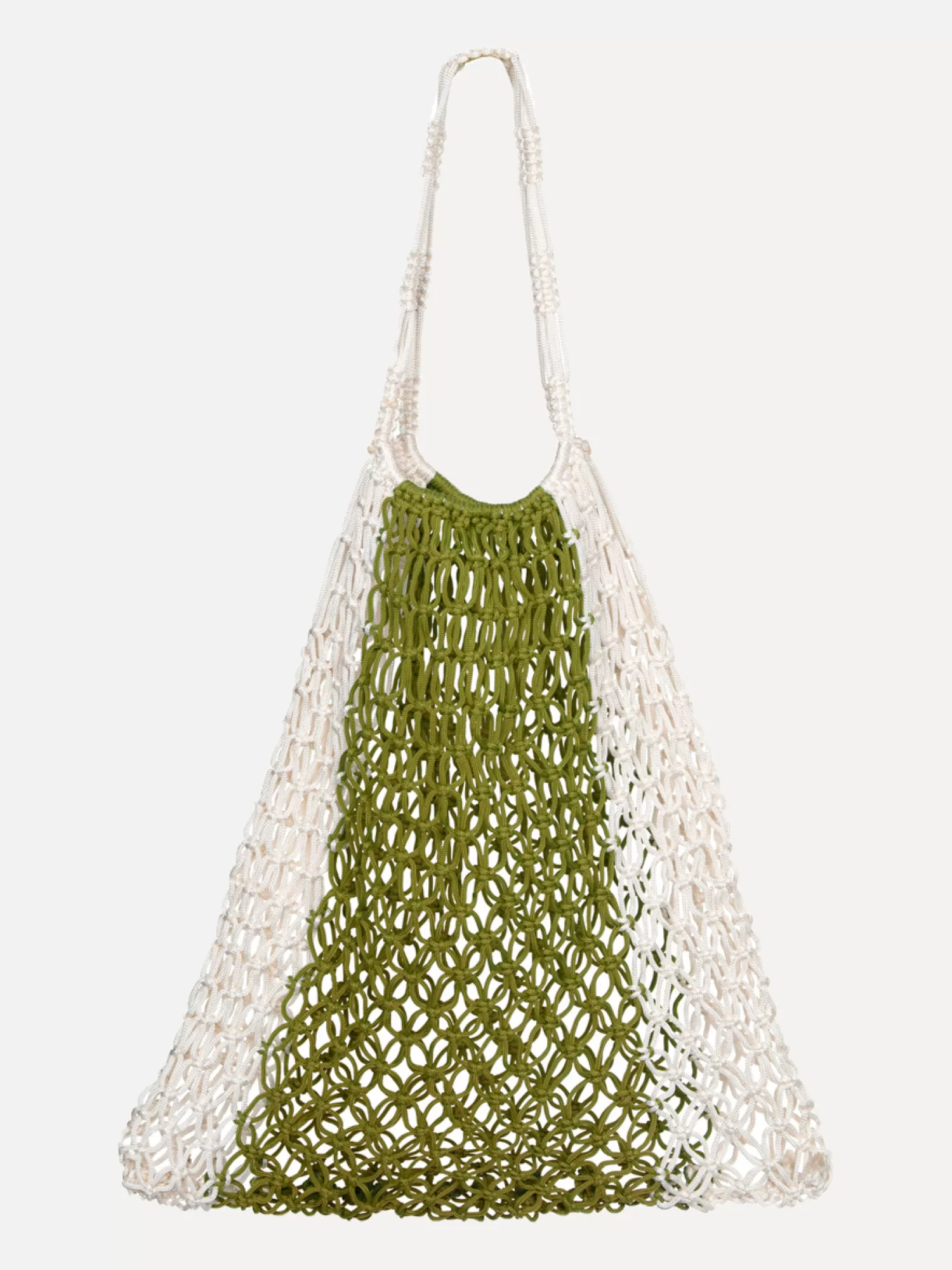 Sale Les Soeurs Crochet Market Bag Eleonora Ecru/Olive