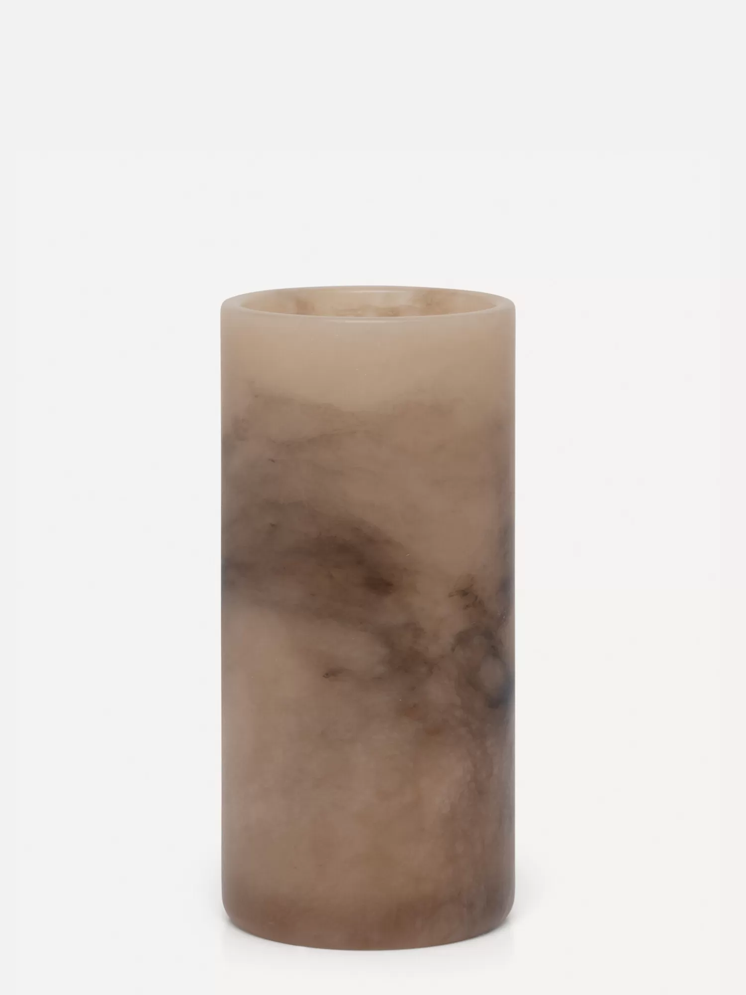Discount Les Soeurs Cylinder Alabaster Kaarsenhouder (Medium) Tabac