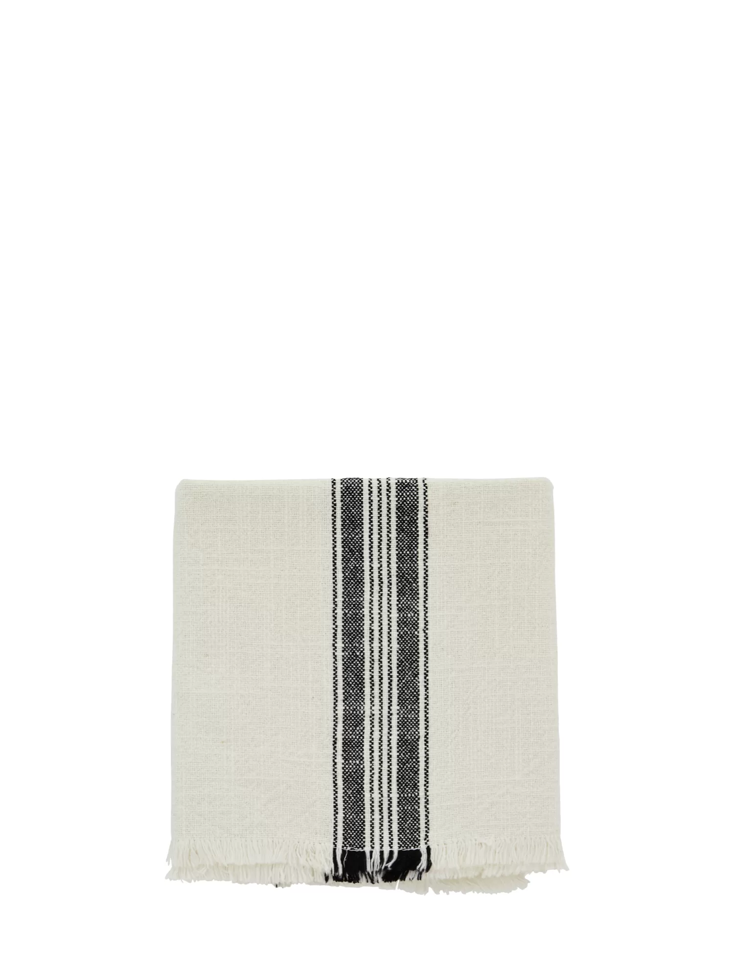 Hot Madam Stoltz Gestreepte Keukenhanddoek Off White, Black