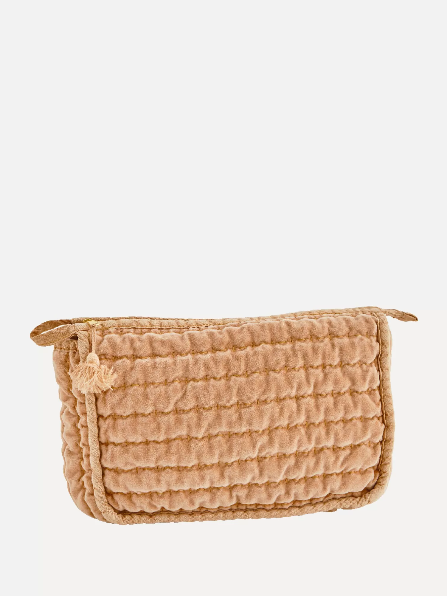 Cheap Madam Stoltz Gewatteerde Velvet Toilettas Melon Sorbet