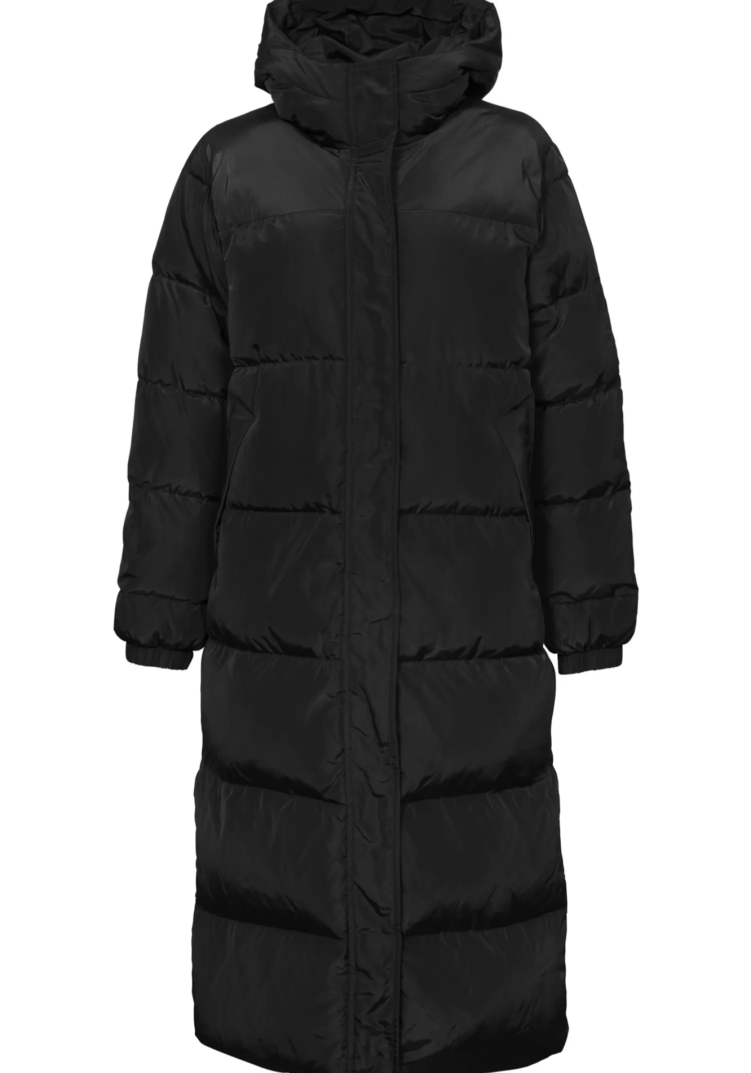 Store Les Soeurs Longline Gewatteerde Jas Colin Black
