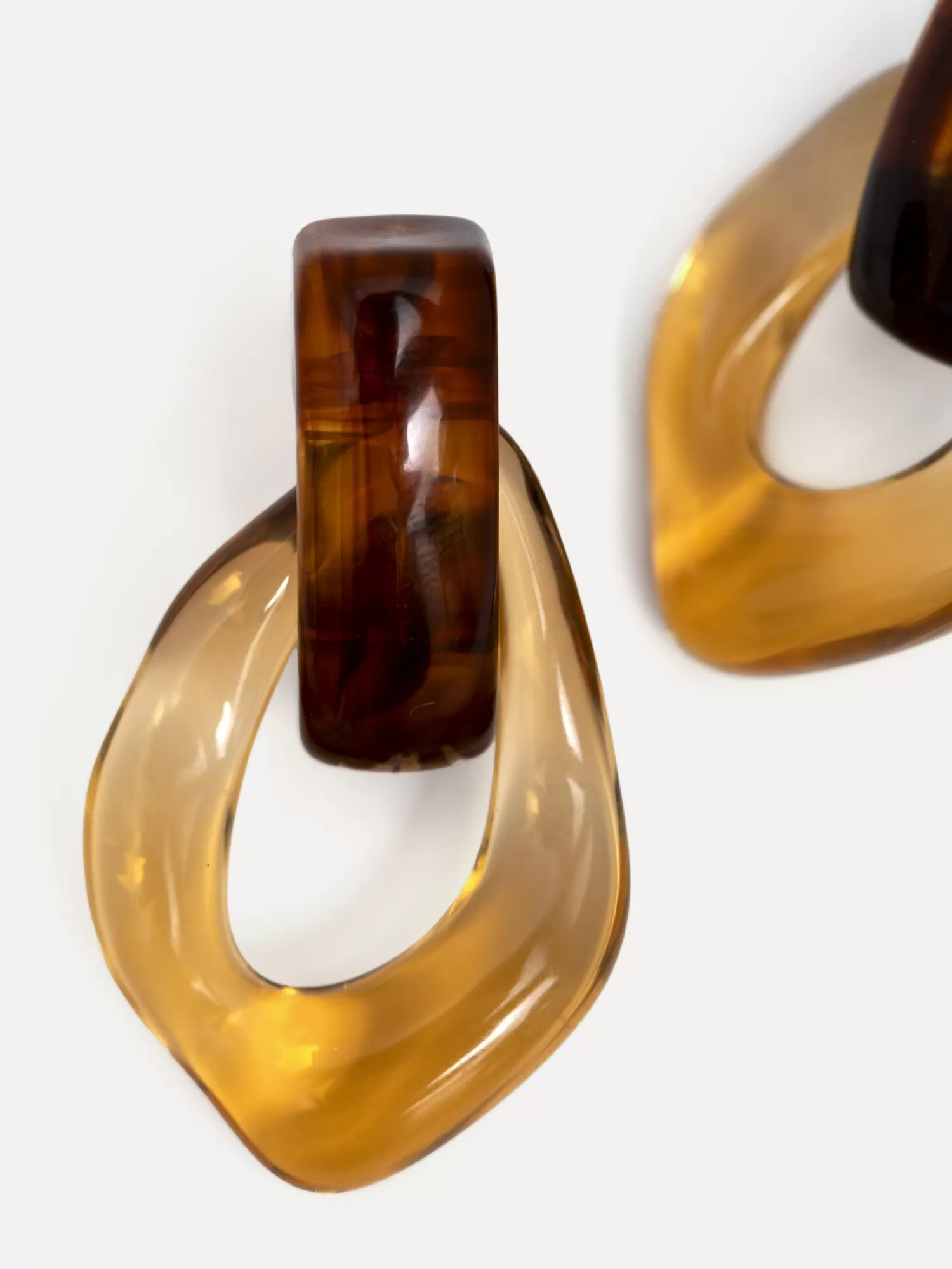 Best Les Soeurs Resin Oorbellen Set Mya Brown/Amber