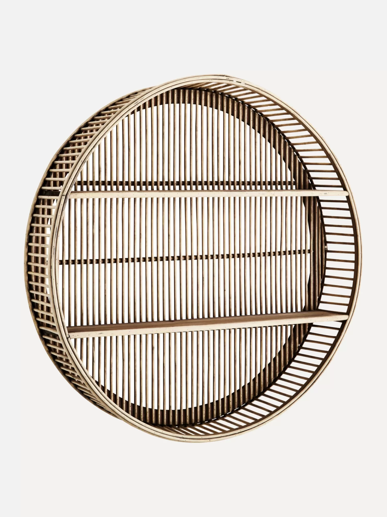 Shop Madam Stoltz Ronde Bamboo Schap Dark Natural