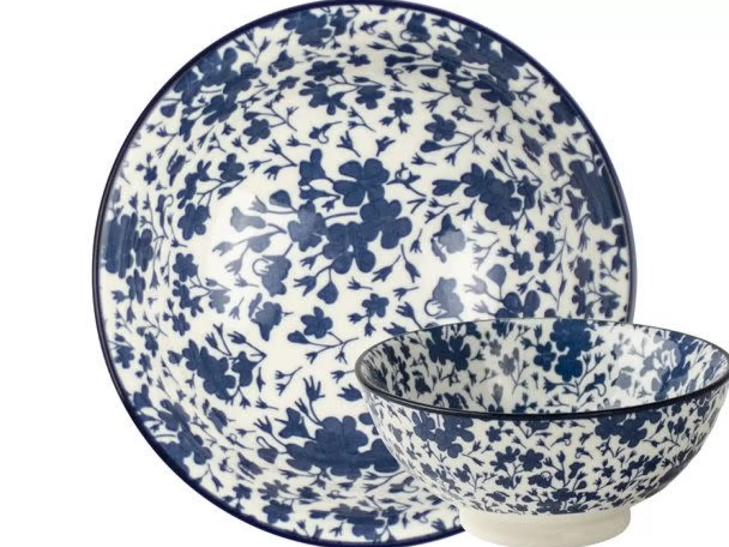 Outlet Gusta Schaaltje Floral Blauw/Wit