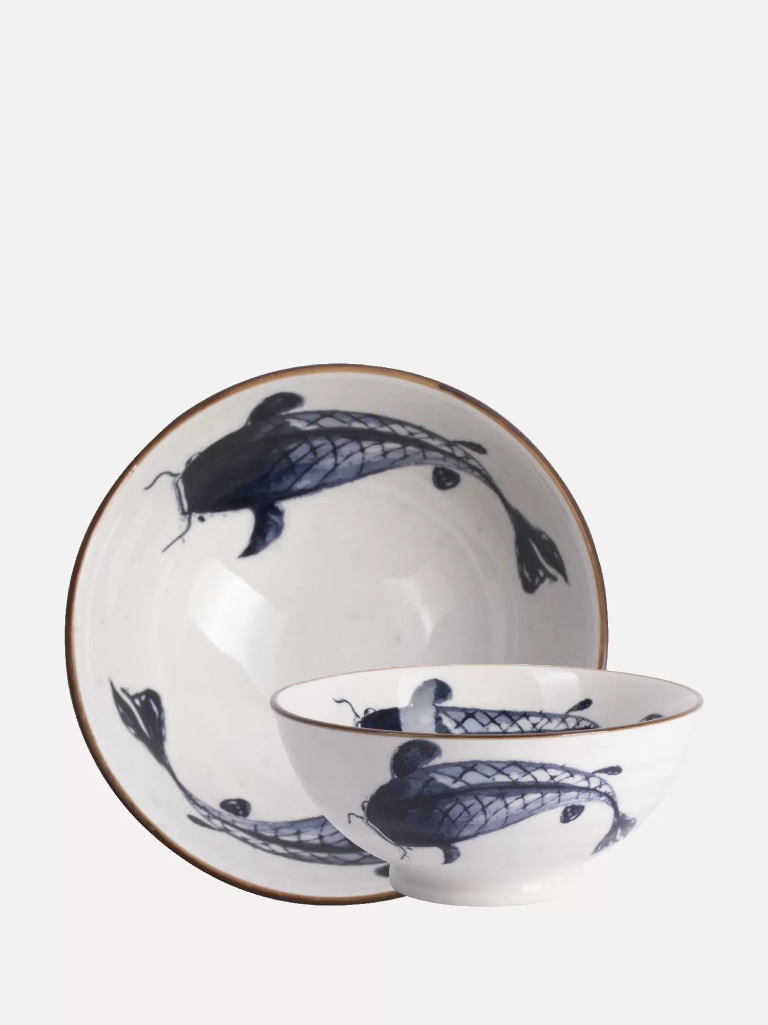 Store Gusta Schaaltje Koi Blauw/Wit
