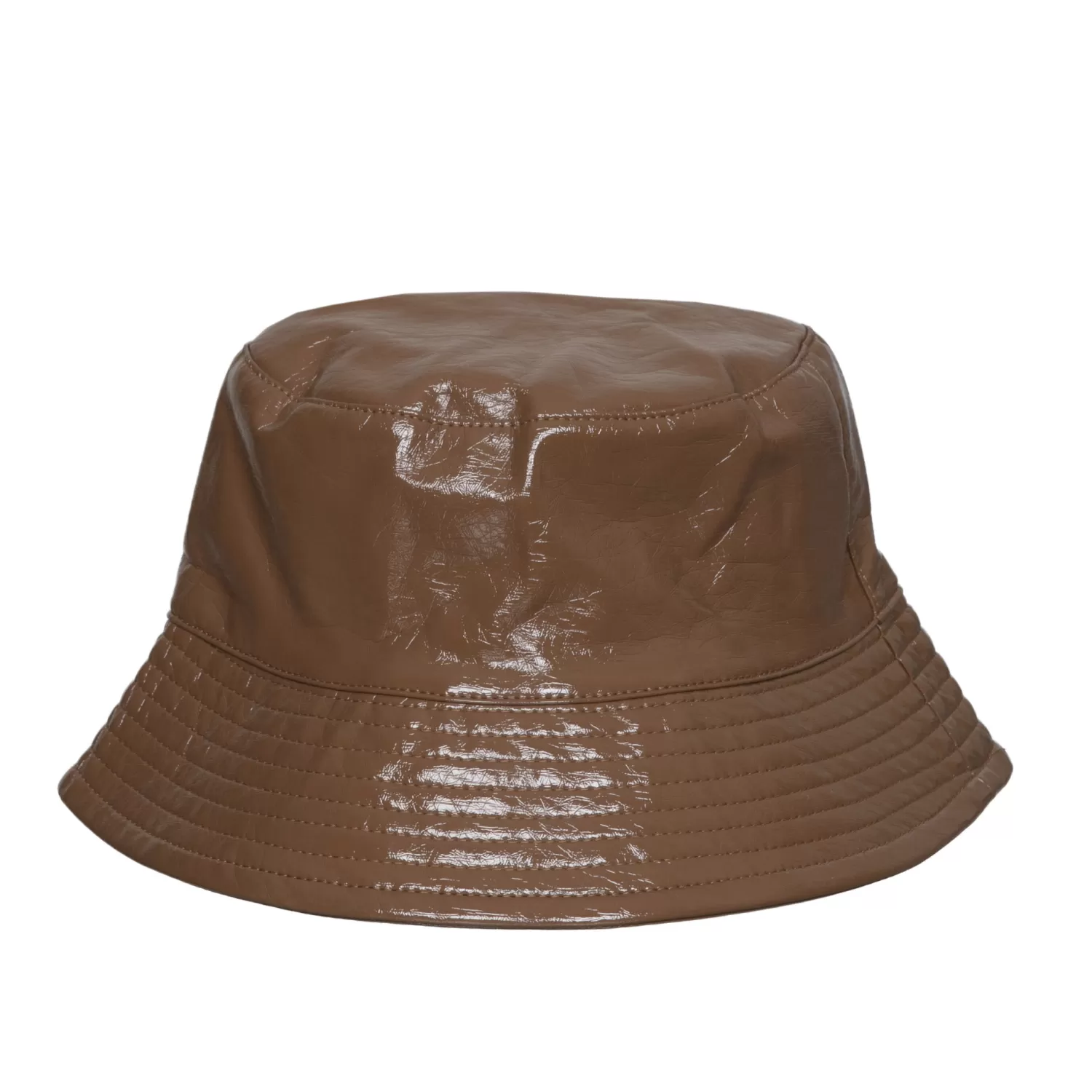 Best Sale Les Soeurs Vegan Leren Bucket Hat Penny Toffee